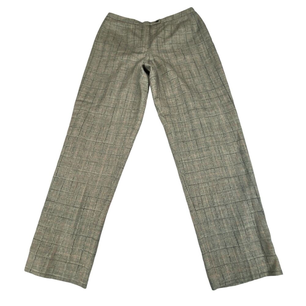 Harve Benard‎ By Benard Holtzman Trouser Pants Womens 14 Gray Plaid Wool Pants